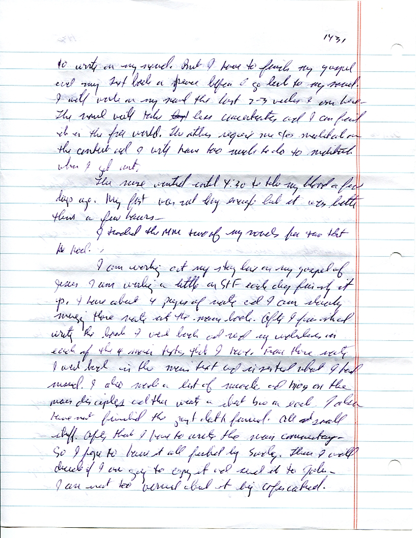 Dr John WorldPeace 2008 Prison Journal